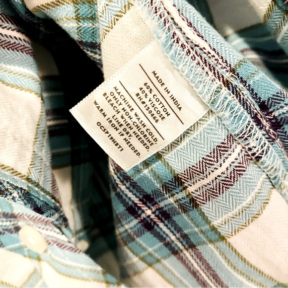 StitchFix Market & Spruce Jillianne Plaid Shirt SZ XL - Picture 7 of 8